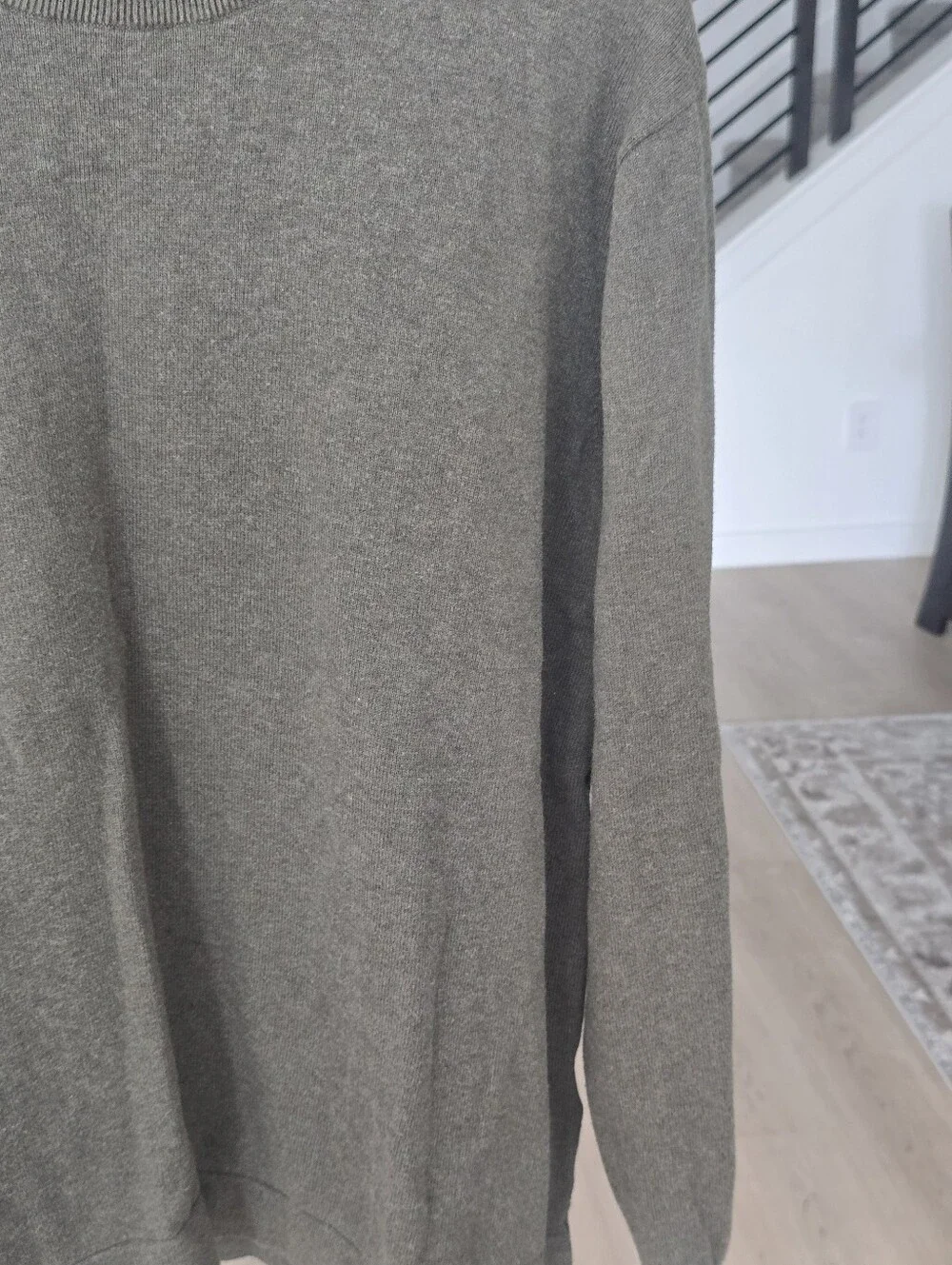 J.Crew 100% Cotton Crew Neck Sweater Gray XL Lightweight Classic Pullover